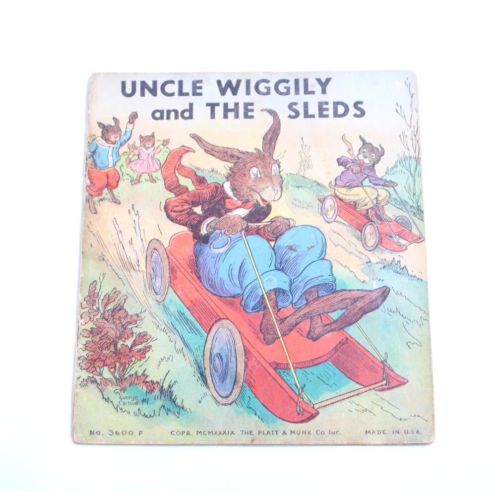Uncle Wiggily and The Sleds, Picture Book, 1939, Platt & Munk, ~ 250407-WH 344